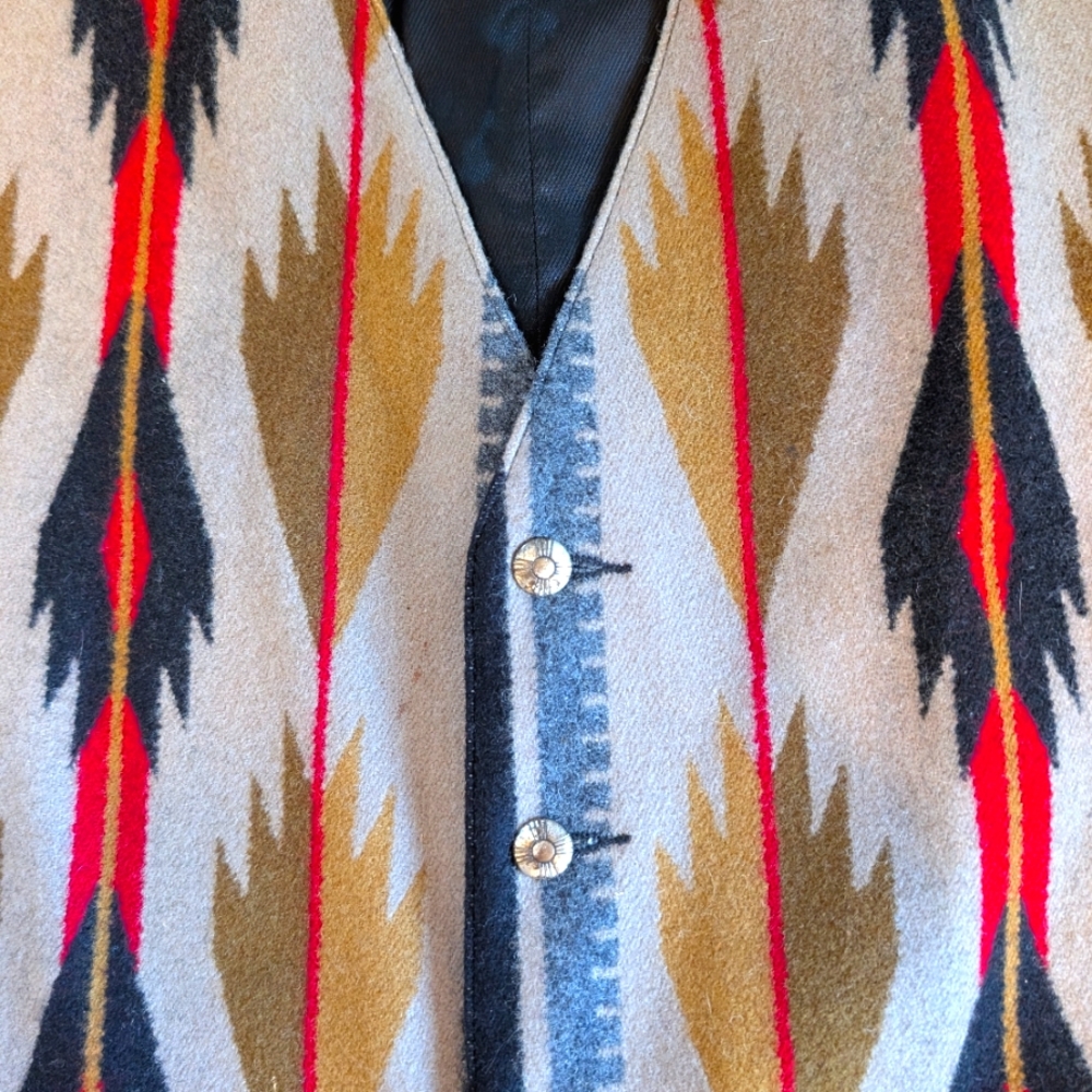 Pendleton Wool Western Print Vest - image 3